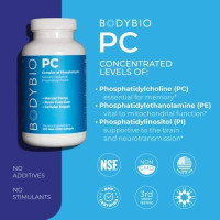 BodyBio - PC Phosphatidylcholine + Phospholipids - Liposomal for High Absorption - Optimal Brain & Cell Health - Boost Memory