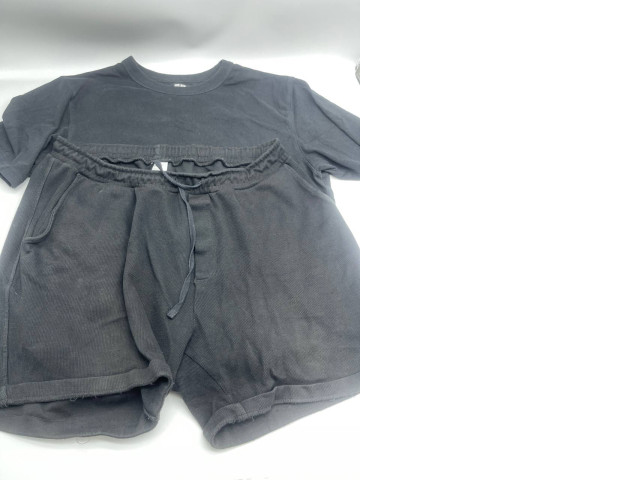 Black summer suit: t-shirt and shorts Black summer suit: t-shirt and shorts