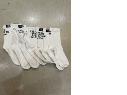 Set of white socks with print
