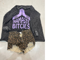 Women's set leopard shorts and longsleeve Women's set leopard shorts and longsleeve