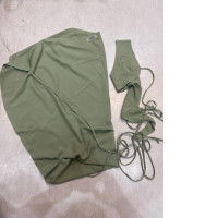 Green women's beach suit