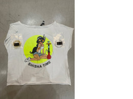 White t-shirt with SHISHA TIME print White t-shirt with SHISHA TIME print