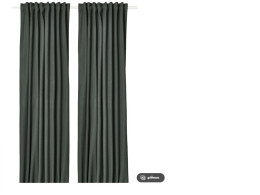 ROSENMANDEL Pair of blackout curtains, dark green/with curtain tape, 135x250 cm ROSENMANDEL Pair of blackout curtains, dark green/with curtain tape, 135x250 cm