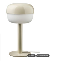  BLÅSVERK Table lamp, beige, 36 cm. complete with 2 Lamppost