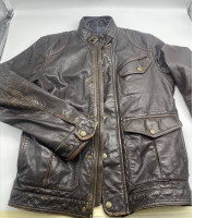 Autumn leather jacket for men