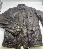 Autumn leather jacket for men