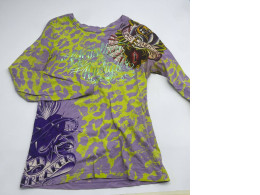 Women's purple-yellow longsleeve with print