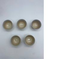 Set of 5 Small cream colored Japanese ceramic tea cup 