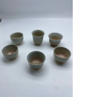 Set of 6 Small tall Japanese ceramic sake glass 