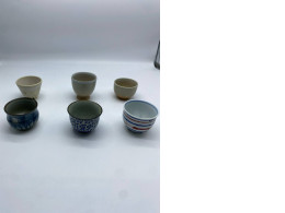 Set of 6 Japanese ceramic teacup, low shape