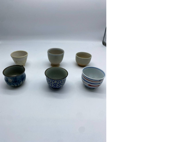 Set of 6 Japanese ceramic teacup, low shape Set of 6 Japanese ceramic teacup, low shape