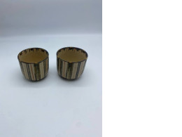 Set of 2 Japanese ceramic teacup, tall, cream brown color Set of 2 Japanese ceramic teacup, tall, cream brown color