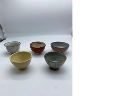 Set of 5 Chinese ceramic teacup, low shape 