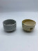 Set of 2 Japanese ceramic teacup, tall and flat 