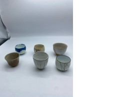 Set of 6 Tall Chinese ceramic teacup 