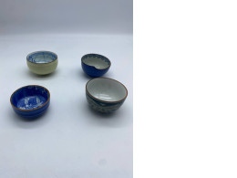 Set of 4 Chinese ceramic tea cup, flat shape Set of 4 Chinese ceramic tea cup, flat shape