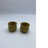 Set of 2 Green Chinese saremi tea cup 