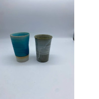 Set of 2 Ceramic drinking glass 