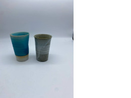 Set of 2 Ceramic drinking glass 