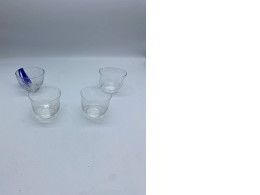 Set of 4 Low clear ceramic drinking glass Set of 4 Low clear ceramic drinking glass