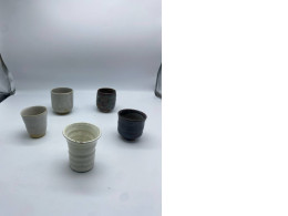 Set of 5 Tall Chinese seraemic drinking glass Set of 5 Tall Chinese seraemic drinking glass