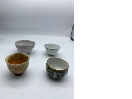 Set of 4 Flat Japanese ceramic hot tea cup Set of 4 Flat Japanese ceramic hot tea cup