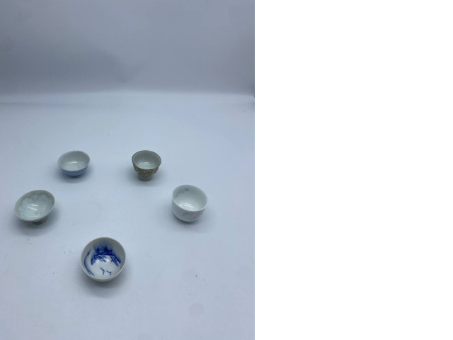 Set of 5 Japanese ceramic sake cup Set of 5 Japanese ceramic sake cup