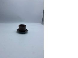 Set of 2 Japanese ceramic mug with dark brown coaster Set of 2 Japanese ceramic mug with dark brown coaster