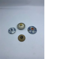 Set of 5 Light brown ceramic Japanese sauce cup 