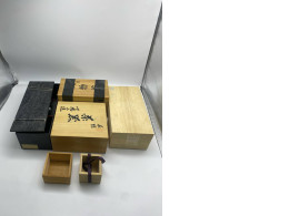 Set of 6 Empty Japanese wooden box 