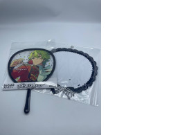 Anime hand fan with plastic cover