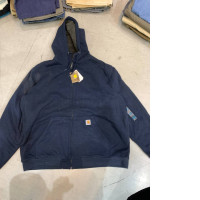 Dark blue hooded men's jacket