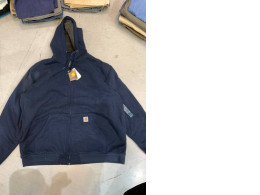 Dark blue hooded men's jacket