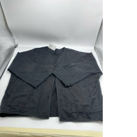 Women's black long-sleeved coat 