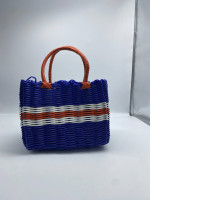 Blue woven bag