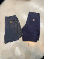 Set of 2 SECONDHAND dark blue charhatt shorts