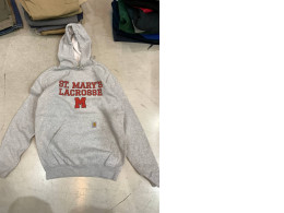 Grey men's hoodie with lacrosse print