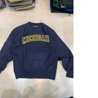 Dark blue SECONDHAND longsleeve sweatshirt with Michigan print