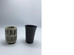 Set of 2 Tall Japanese ceramic drinking glass Set of 2 Tall Japanese ceramic drinking glass