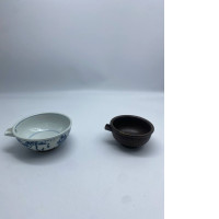 Set of 2 Chinese ceramic cups and bowls 