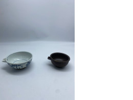 Set of 2 Chinese ceramic cups and bowls 