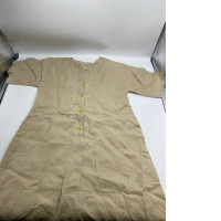 Women's short-sleeved cream-colored long dress Women's short-sleeved cream-colored long dress