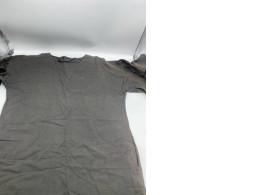 Women's gray round neck short sleeve long dress 