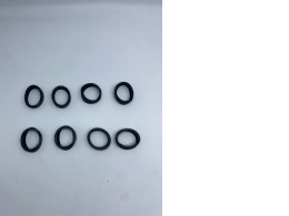 Set of  8 Black silicone rubber 