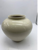 Beige vase for flowers