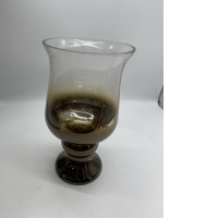 Dark brown and clear vase Dark brown and clear vase