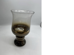 Dark brown and clear vase