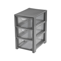 Storage shelf with 3 drawers