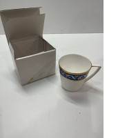 White teacup with pattern