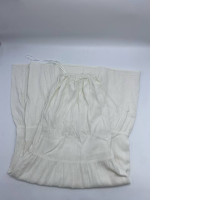 Women's white strapless one-shoulder maxi dress 